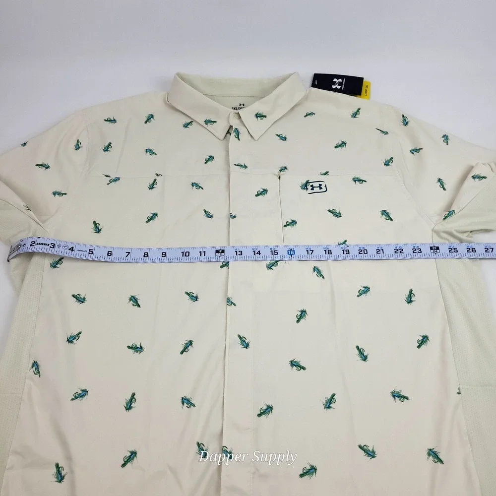 Under Armour Men's Dockside SS Tan 3XL UPF 30 Fishing Lures‎ Boat New